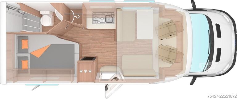 Halvintegreret autocamper WEINSBERG CaraSuite Ford 650 MF