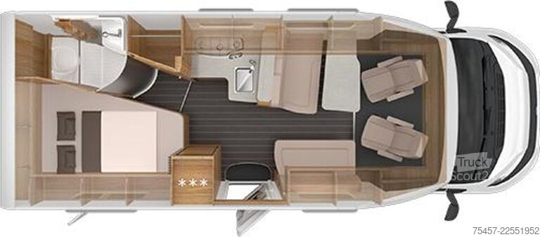Autorulotă semi-integrată KNAUS Sky Ti PLATINUM SELECTION 650 MF Arktis-Paket