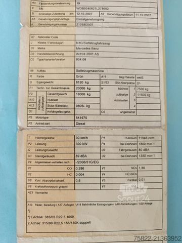 Standard SZM MERCEDES-BENZ Actros 2041 / 4X4 ALLRAD / Full Steel / NUR130km