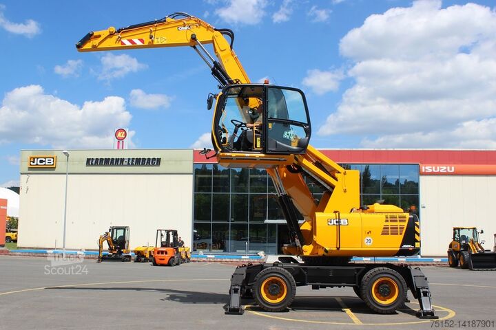 Prekládací rýpadlo s výškovo nastaviteľnou kabínou JCB MH 20 Plus Umschlagbagger Stufe V