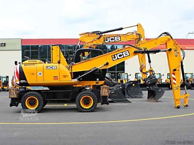 Prekládací rýpadlo s výškovo nastaviteľnou kabínou JCB MH 20 Plus Umschlagbagger Stufe V