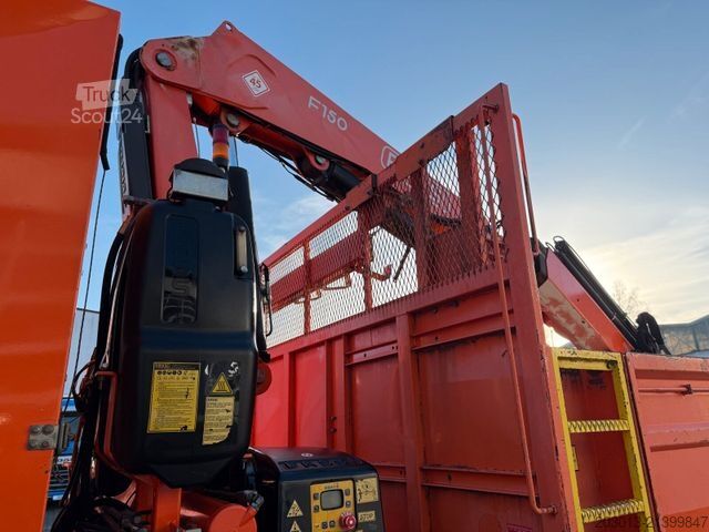 Automobilis ar plakanu platformu RENAULT Premium Lander Pritsche mit Kran FASSI