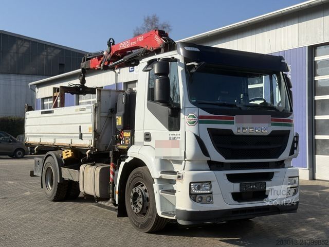 Kipper LKW IVECO Stralis AD190 S/P 4x2 Kipper Kran FASSI F125