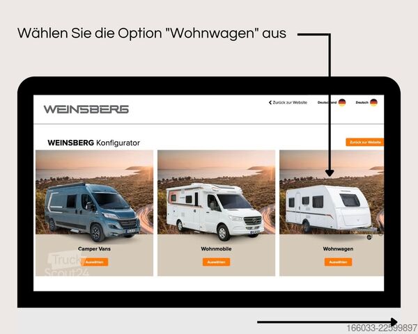 Wohnwagen WEINSBERG CaraOne 450 FU Mod. 27 *Wunschkonfiguration*