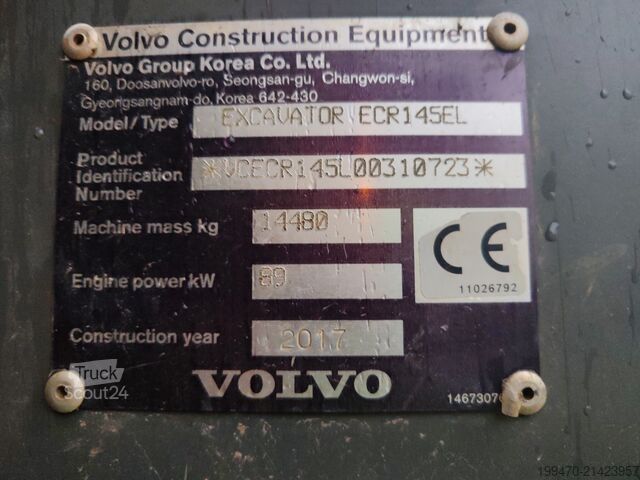 Escavadora de rastos Volvo ECR145EL with Steelwrist rototilt and 2 buckets