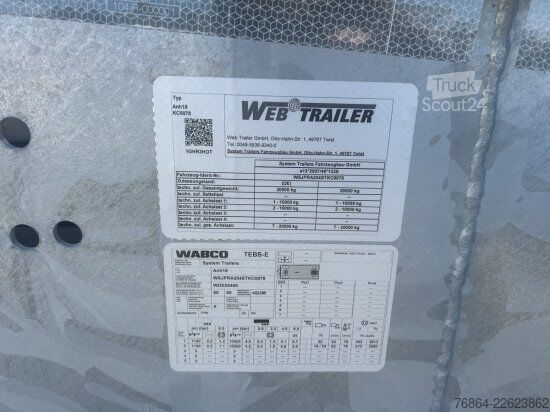 مقطورة WEB TRAILER ABROLLANHäNGER VERZINKT ARA18 SCHLITTEN CONTAINER FAHRGESTELL