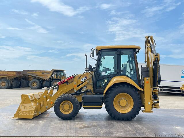 Kombination af gravemaskine og læsser Caterpillar 424