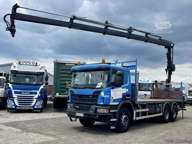 Autokrāna kravas automašīna Scania P410 HIAB  X-HIDOU 188 E-5, RETARDER, WHEELBASE...
