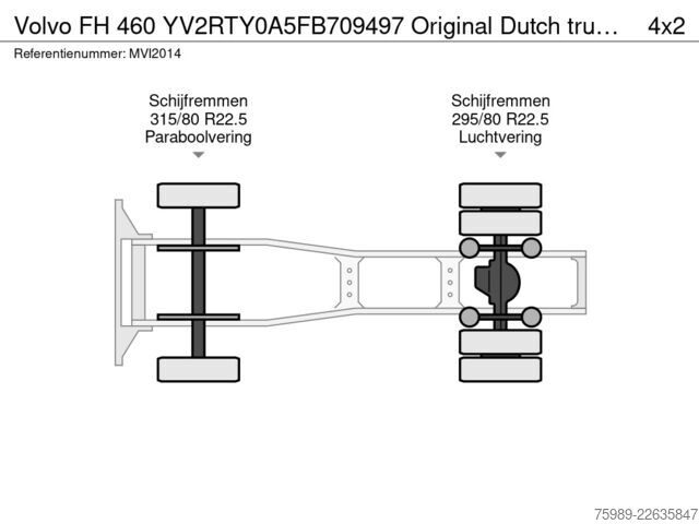 Стандарт-СЗМ Volvo FH 460 YV2RTY0A5FB709497 Original Dutch truck! ...