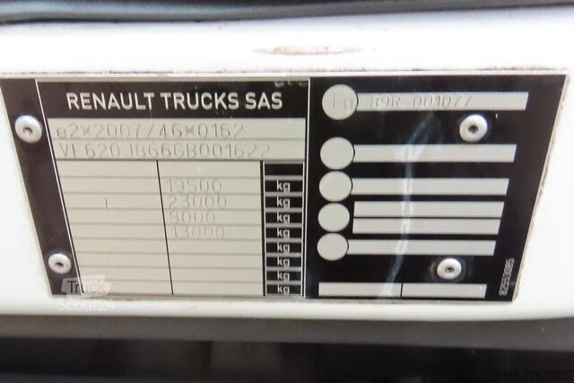 Pārvadājumi saldētavā/saldētavā Renault D Sleeper,  19000kgm RETARER, 2 zones temperatu...