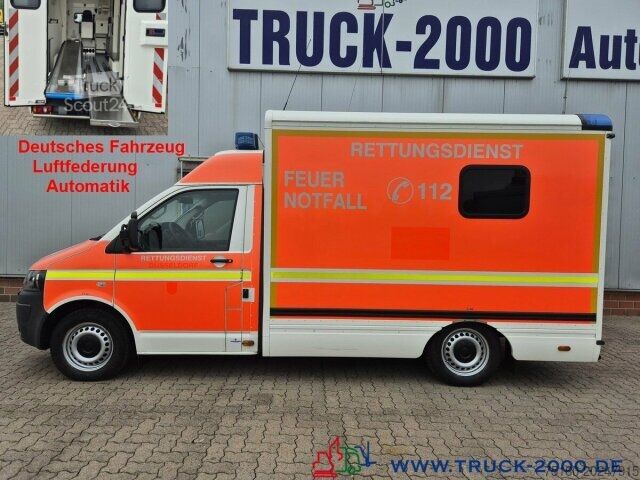 Brandbil Volkswagen T5 2.0 TDI Automatic KTW Krankentransport Klima