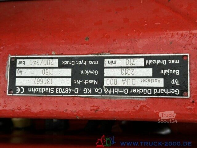 Faucheuse Unimog Dücker Mähkombination RSM Mäher Ausleger DUA800