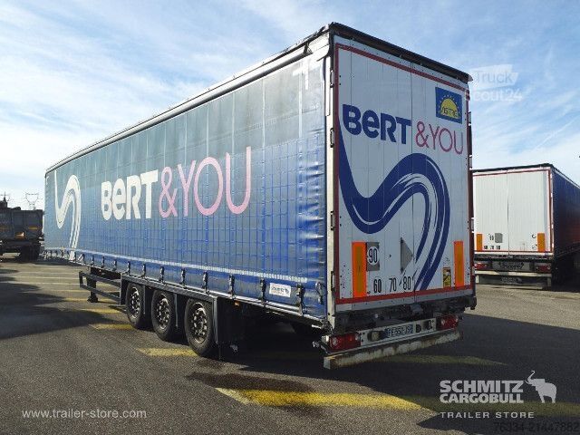 Auflieger mit Pritsche & Plane Schmitz Cargobull Semitrailer Curtainsider Mega