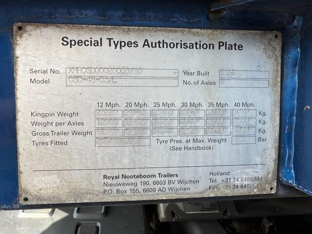Полуавтомат с низкой загрузкой Nooteboom OSD-48-03L, Hef-, Liftdek, Double Ramps, Steeri...