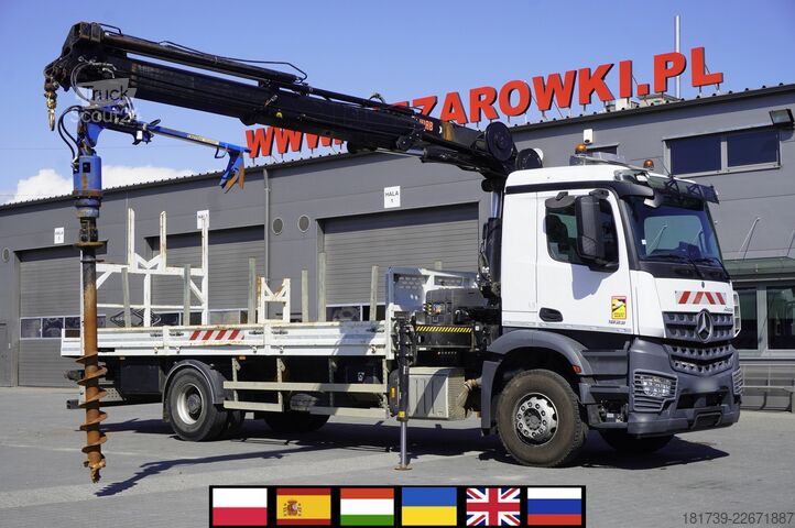 Plataforma com grua Mercedes-Benz Arocs 1833 4x2 / 50 tho. km! / HIAB