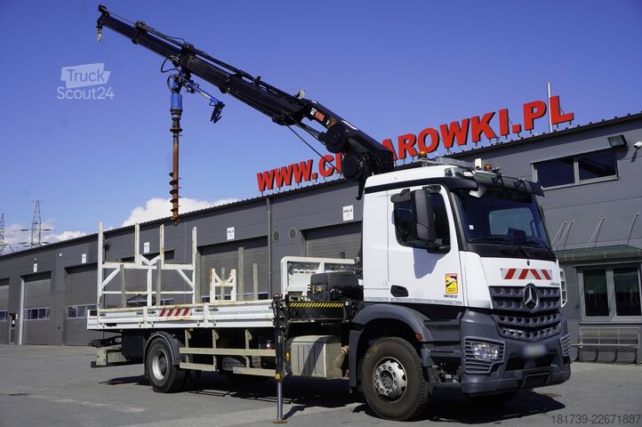 Plataforma com grua Mercedes-Benz Arocs 1833 4x2 / 50 tho. km! / HIAB