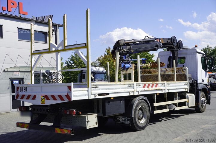 Plataforma com grua Mercedes-Benz Arocs 1833 4x2 / 50 tho. km! / HIAB