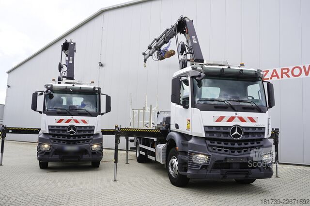 Plataforma com grua Mercedes-Benz Arocs 1833 4x2 / 50 tho. km! / HIAB