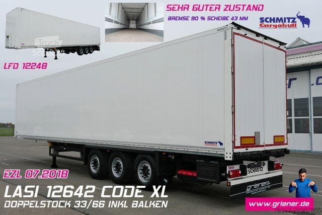 Напівпричіп-фургон SCHMITZ CARGOBULL SKO 24/DOPPELSTOCK /  ZURRLEISTE / LASI 12642 XL