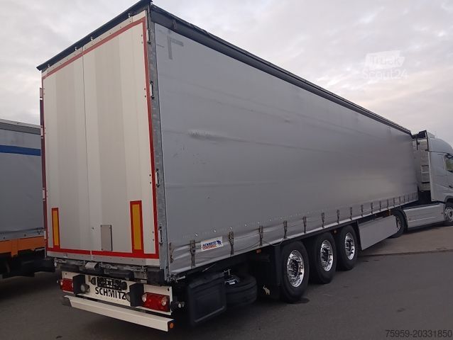 Open semitrailer with tarp SCHMITZ CARGOBULL SCS24-13.62 ALCOA Pal-Kiste Lift Reifen 50-95%!