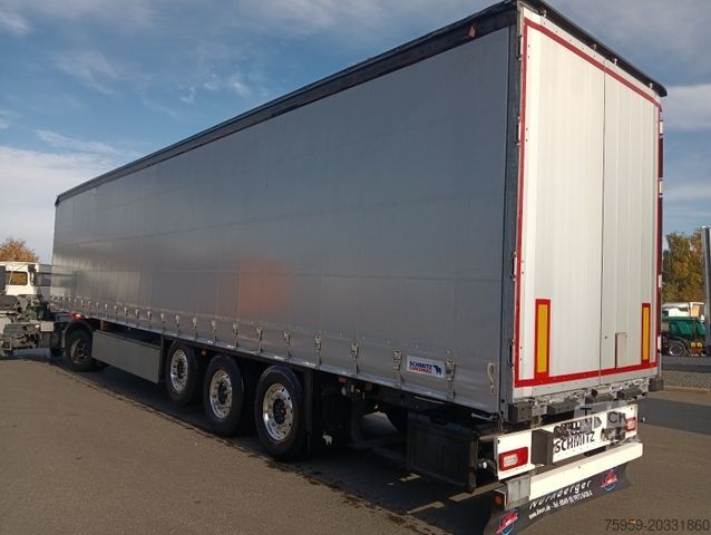 Semirimorchio con telone SCHMITZ CARGOBULL SCS24-13.62 ALCOA Pal-Kiste Lift Reifen 60-95%!