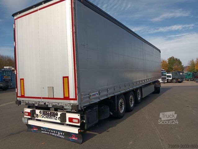 Semirimorchio con telone SCHMITZ CARGOBULL SCS24-13.62 ALCOA Pal-Kiste Lift Reifen 60-95%!
