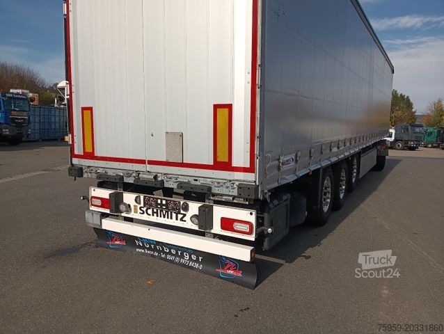 Semirimorchio con telone SCHMITZ CARGOBULL SCS24-13.62 ALCOA Pal-Kiste Lift Reifen 60-95%!