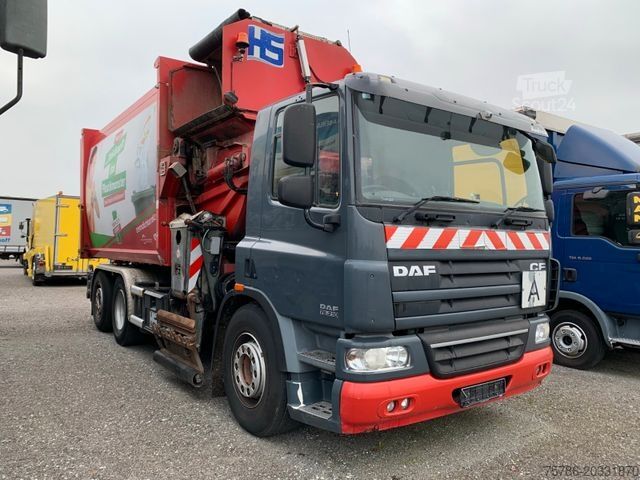Šiukšliavežis DAF CF 75.310 Schörling Seitenlader/Rechtslenker
