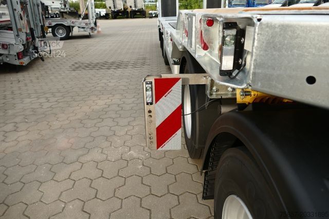 Släpvagn med arbetsplattform MÜLLER-MITTELTAL 5 achs Tieflader, Nachlauflenkachse, MA liftbar