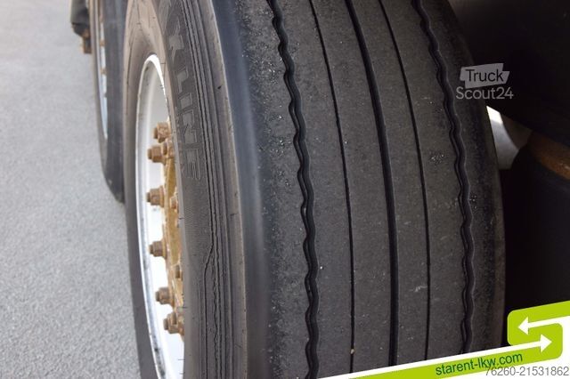 Open semitrailer with tarp KÖGEL Tautliner Palettenkasten Lochrahmen SAF Achsen