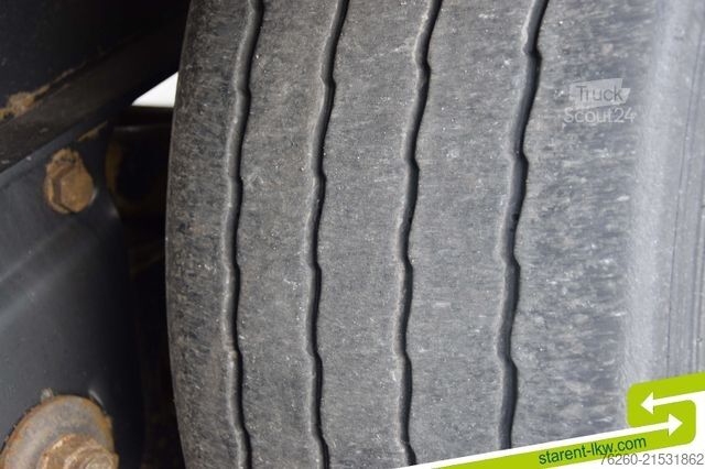 Open semitrailer with tarp KÖGEL Tautliner Palettenkasten Lochrahmen SAF Achsen