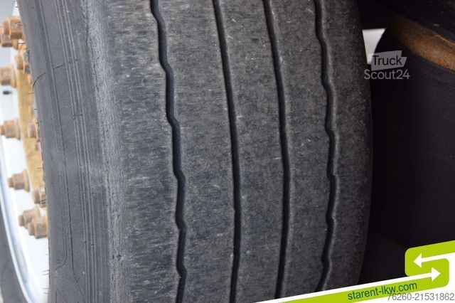 Open semitrailer with tarp KÖGEL Tautliner Palettenkasten Lochrahmen SAF Achsen