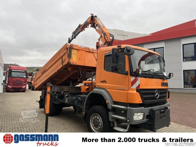 Damperli kamyon Mercedes-Benz Axor 1829 AK 4x4, Winterdienstausstattung, Kran