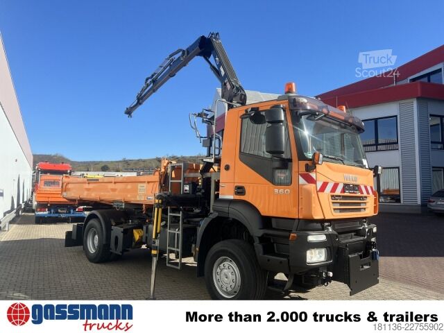 Billenő teherautó Iveco Trakker AD190T36WP 4x4, Kran,