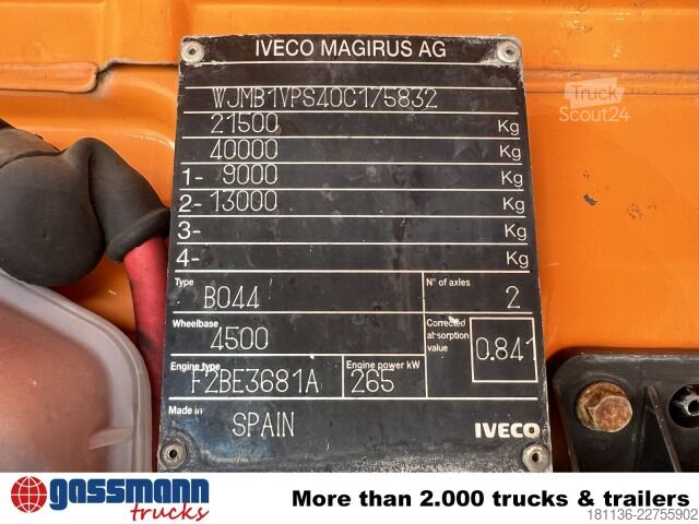 Billenő teherautó Iveco Trakker AD190T36WP 4x4, Kran,