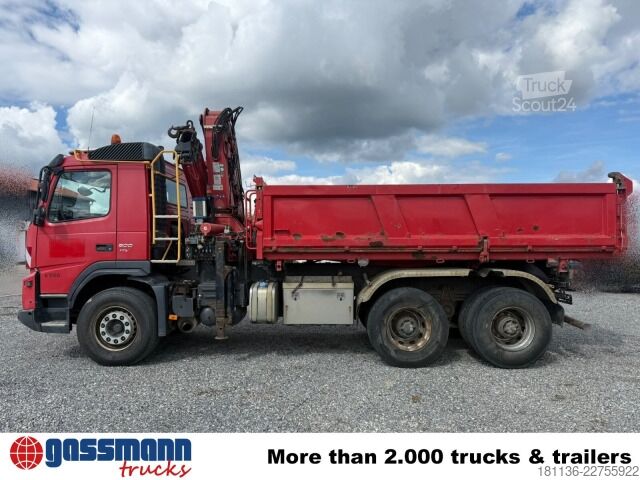 Billenő teherautó Volvo FMX 500 6x4, EEV, Terex Kran 240.2E-A3, Funk,