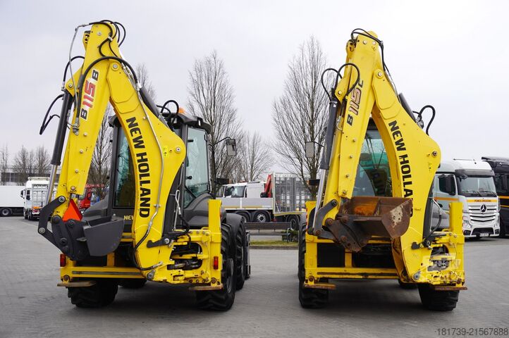 Graaaflaadmachine New Holland B 115 C backhoe loader/ 1000 MTH/ 2units
