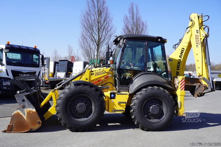 Graaaflaadmachine New Holland B 115 C backhoe loader/ 1000 MTH/ 2units
