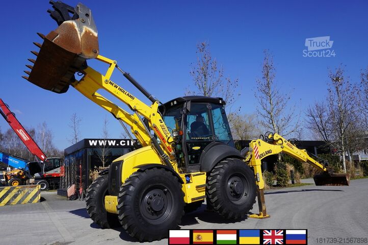 Graaaflaadmachine New Holland B 115 C backhoe loader / 1000 MTH !