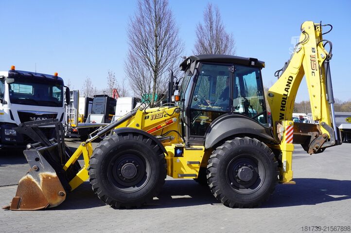 Graaaflaadmachine New Holland B 115 C backhoe loader / 1000 MTH !