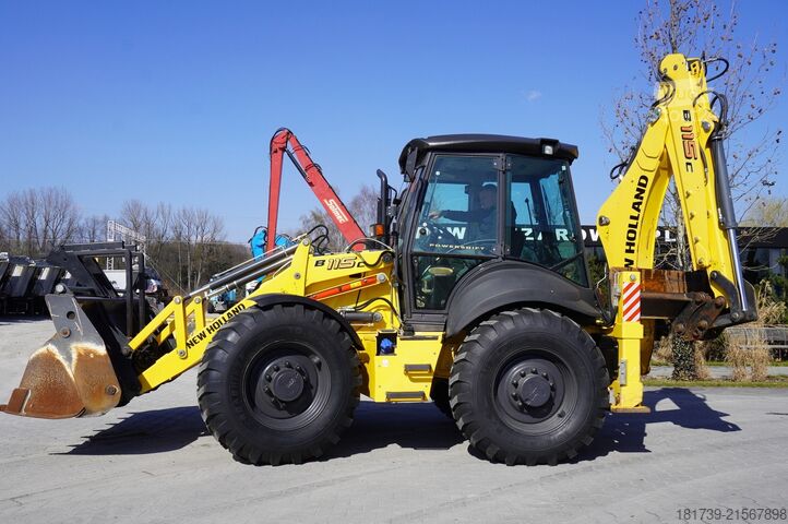 Graaaflaadmachine New Holland B 115 C backhoe loader / 1000 MTH !