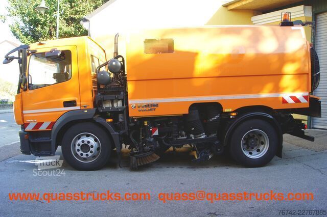 Sweeper truck Mercedes-Benz ATEGO 1324 /E 6/TÜV/FAUN Viajet 6 R+L+H Aufbaumotor