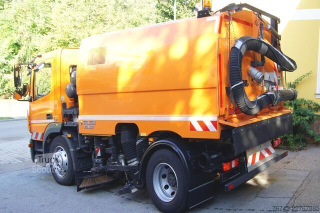 Sweeper truck Mercedes-Benz ATEGO 1324 /E 6/TÜV/FAUN Viajet 6 R+L+H Aufbaumotor