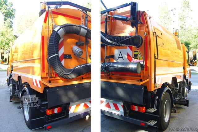 Sweeper truck Mercedes-Benz ATEGO 1324 /E 6/TÜV/FAUN Viajet 6 R+L+H Aufbaumotor