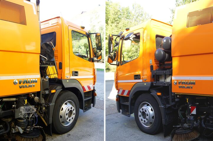 Sweeper truck Mercedes-Benz ATEGO 1324 /E 6/TÜV/FAUN Viajet 6 R+L+H Aufbaumotor