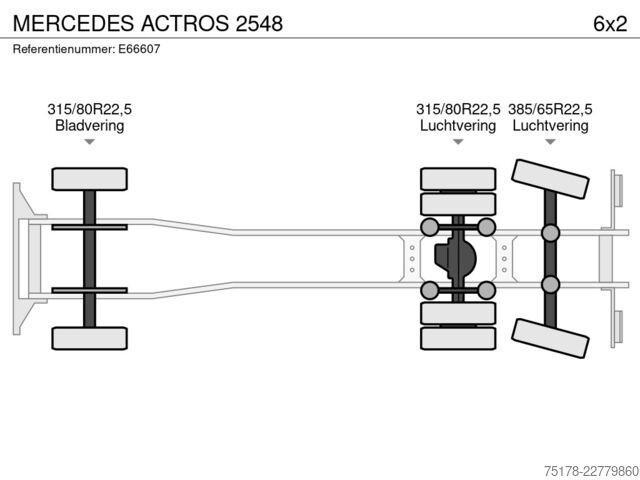 Chassis com cabina Mercedes-Benz ACTROS 2548