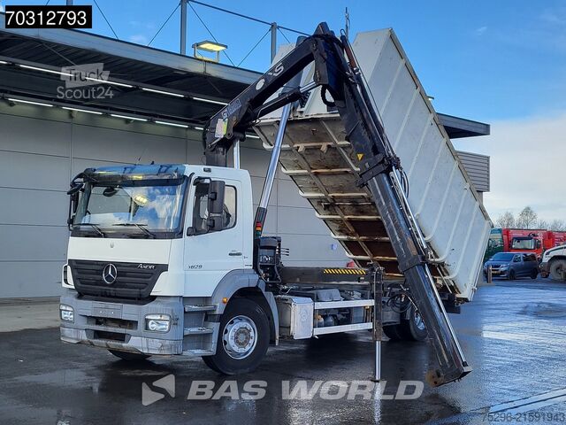 Самосвал с краном Mercedes Axor 1829 Axor 4X2 HIAB 166 BS-3000 Kran Crane ...
