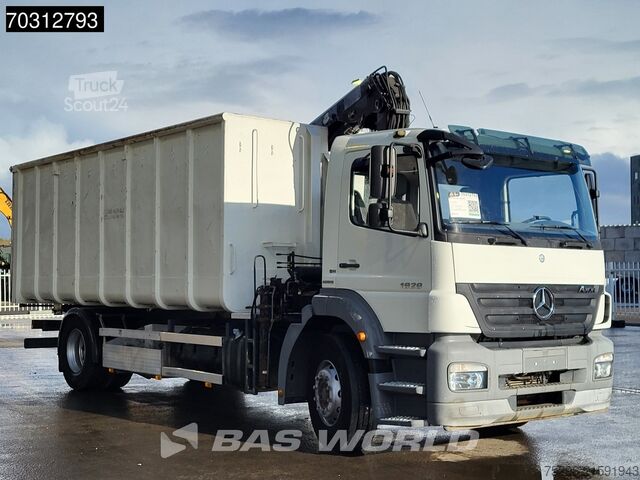 Самосвал с краном Mercedes Axor 1829 Axor 4X2 HIAB 166 BS-3000 Kran Crane ...
