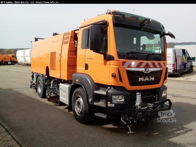 Road sweeper MAN TGS 18.400 4X2 BL BEAM S9000 Rotorcleaner, 280ba