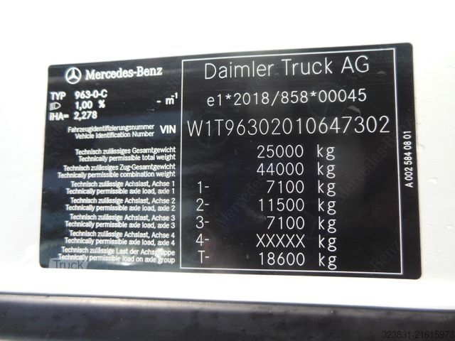 Flatbed truck MERCEDES-BENZ ACTROS 2553, 6X2, JUMBO 120M3, DURCHLADEN, TOP!